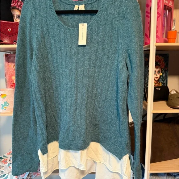 MOTH Teal Sweater ( Anthropologie) NWT size XL - Picture 1 of 8